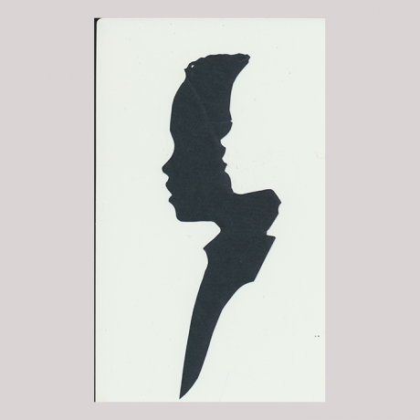 
        Silhouette with boy looking left.